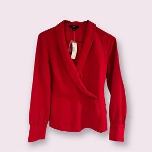J. Crew women bright red blouse - size 0 NWT